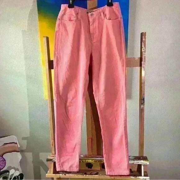 Vintage 90s Lizwear Pink Denim Jeans Pants 26” Waist - Picture 2 of 11